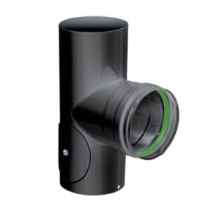 JONCOUX Té 90° + Trappe visite - débouchure femelle pour tuyau APOLLO PELLETS