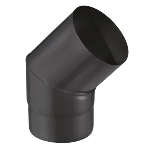 JONCOUX Coude 45° pour tuyau EMAIL 0,7 mm - Ø125 - Noir mat