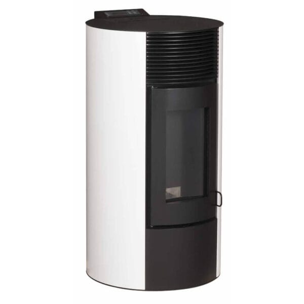 OPTIMO Poêle à granulés rond étanche CRISTO blanc 9kW