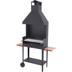 Barbecue bois et charbon FM BV-84 80cm sur chariot desserte