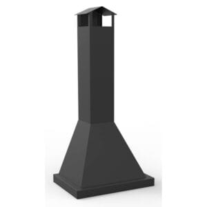 FM Cheminée métallique CB-60 pour barbecue L.70 cm P.50 cm