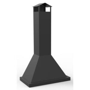 FM Cheminée métallique CB-80 pour barbecue L.90 cm P.50 cm