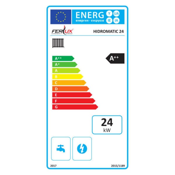 FERLUX Chaudière à granulés HIDROMATIC 24kW nettoyage auto du brûleur + Wifi – Image 2