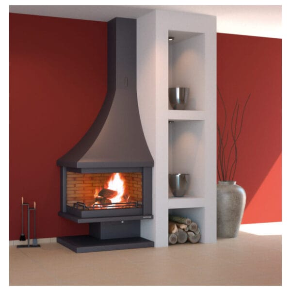 Cheminée métallique d'angle APOLA 10,5 kW CH21