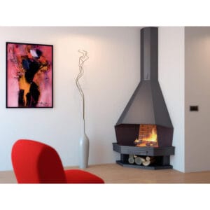 Cheminée métallique ouverte FORGIA 11kW CH02