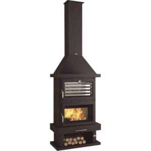 FM Cheminée métallique C-200 H 14kW avec four inox