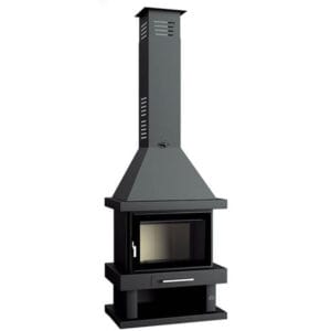 FM Cheminée métallique C-200 K 14kW avec porte en fonte
