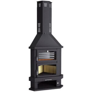 FM Cheminée métallique C-200 RH 14kW avec four inox