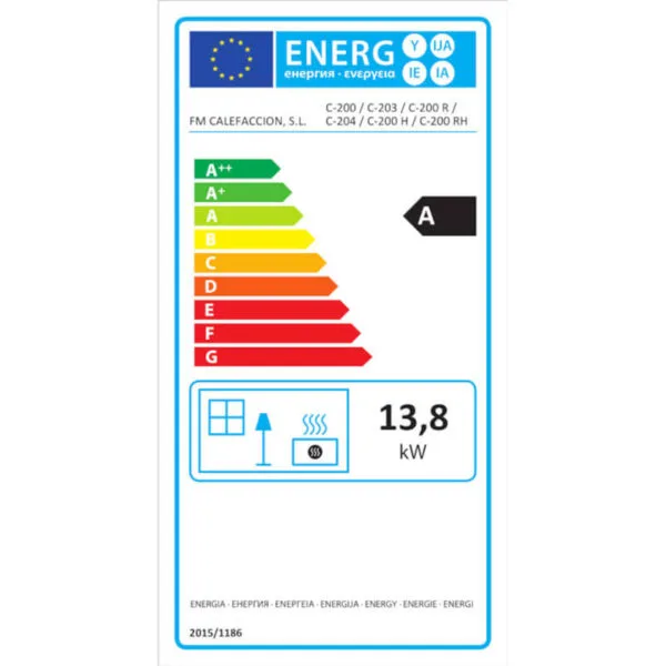FM Cheminée métallique C-200 RH 14kW avec four inox – Image 4