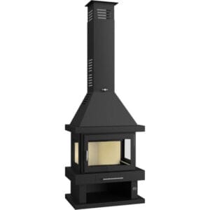 FM Cheminée métallique C-203 15kW avec porte en fonte