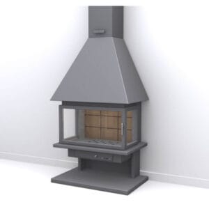 Cheminée métallique murale SCORIA 12 kW CH57 F-PC