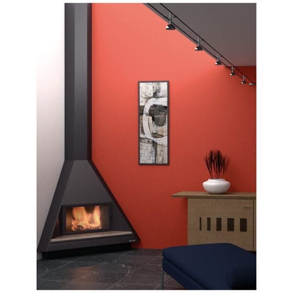 Cheminée métallique d'angle SIGNA 10,5kW CH89 PCA