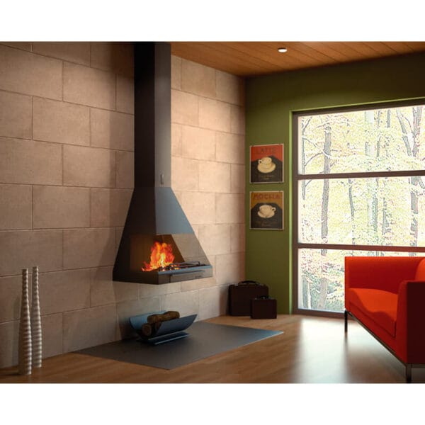 FOCGRUP Cheminée suspendue ouverte FIVE 12kW CH05 F