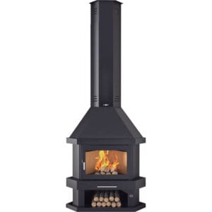 FM Cheminée d'angle C-300 R 10,4kW avec porte en fonte