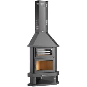 FM Cheminée d'angle C-300 RH 10,4kW avec four inox