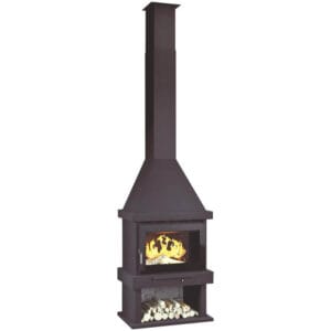 FM Cheminée métallique C-300 11kW avec porte en fonte