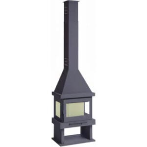 FM Cheminée panoramique C-303 10,4kW avec porte en fonte