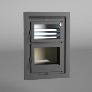 FM Four à bois encastrable HLI-100 11kW avec porte en fonte