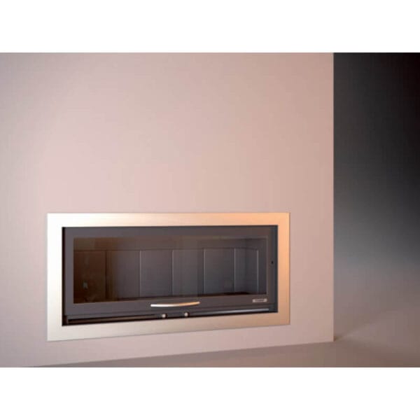 FOCGRUP Foyer de cheminée BV120 16,5kW 120cm guillotine et cadre finition inox – Image 2