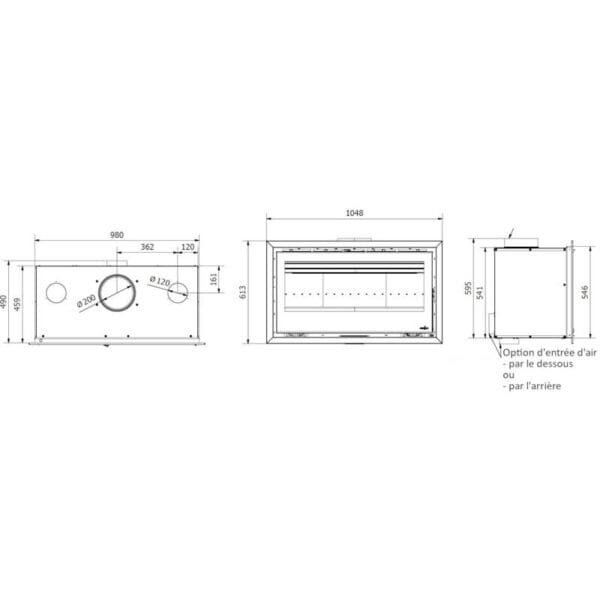 FERLUX Insert de cheminée TEIDE 100 9,5kW turbo ventilé – Image 2