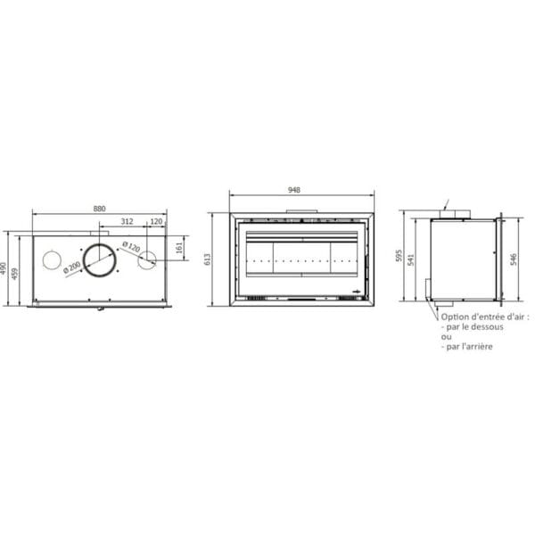 FERLUX Insert de cheminée TEIDE90 8,5kW turbo ventillé – Image 2