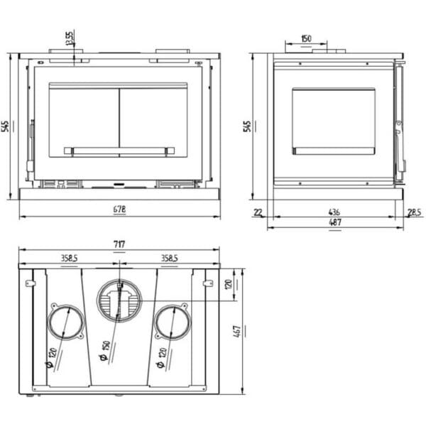FM Insert 3 faces IT-173 K 12,5kW turbo et verre sérigraphié – Image 3
