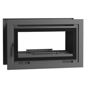 FM Insert de cheminée double face IT-102 FK 13,3kW foyer fonte et verre sérigraphié