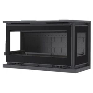 Insert 3 faces vitrées FM IT-103 FK 13,3kW foyer fonte et verre sérigraphié