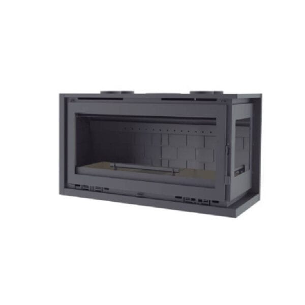 Insert 2 faces vitrées en angle FM IT-122DF 13,3kW foyer fonte