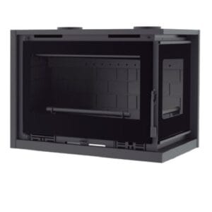 FM Insert d'angle turboventilé IT-172DFK 12,6kW foyer en fonte et verre sérigraphié