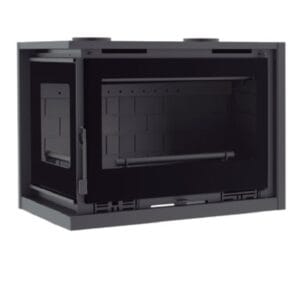 FM Insert d'angle turboventilé IT-172IFK 12,6kW foyer en fonte et verre sérigraphié