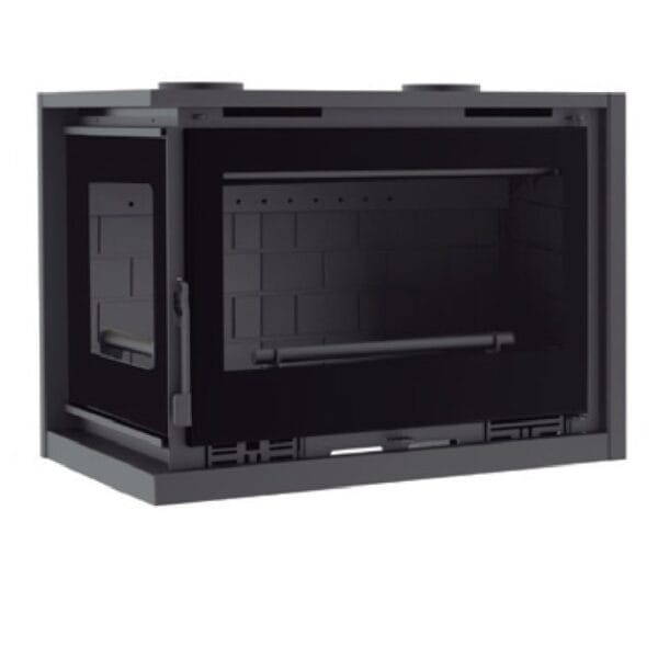 FM Insert d'angle turboventilé IT-172IFK 12,5kW foyer en fonte et verre sérigraphié
