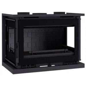 FM Insert 3 faces IT-173 FK 12,5kW foyer en fonte et verre sérigraphié