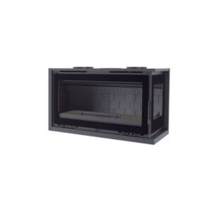 FM Insert d'angle turboventilé IT-182DFK 12,8kW foyer en fonte et verres sérigraphiés