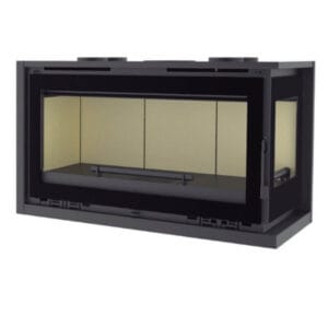 FM Insert d'angle turboventilé IT-182DK 12,8kW foyer vermiculite et verre sérigraphié