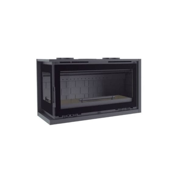 FM Insert d'angle turboventilé IT-182IFK 12,8kW foyer en fonte et verres sérigraphiés