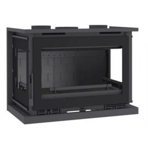 FM Insert 3 faces turboventilé IT-183 FK 12,8kW foyer en fonte et verres sérigraphiés