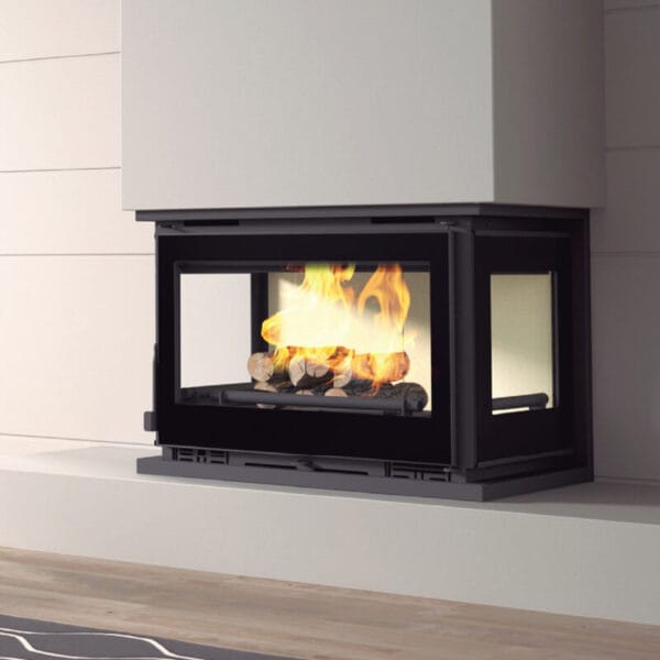 FM Insert 3 faces turboventilé IT-183 K 12,8kW foyer vermiculite et verres sérigraphiés – Image 2