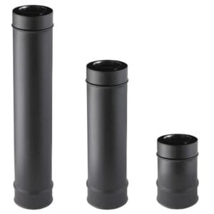 JONCOUX Tuyau poêle à granulés étanche APOLLO PELLETS - Diamètre 80/125 - Élément 1000 mm - Noir mat