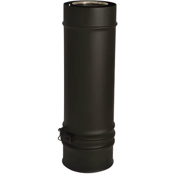 JONCOUX Tuyau poêle à granulés étanche APOLLO PELLETS - Diamètre 80/125 - Élément réglable 350 à 540 mm - Noir mat