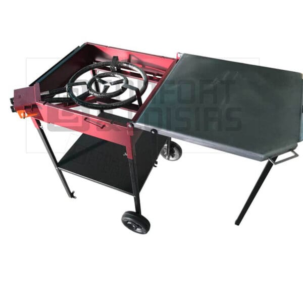 Plancha à gaz FM PL-60 65x65 cm en acier au carbone 5mm – Image 2