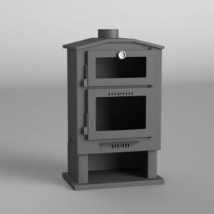 FM Poêle à bois en acier CH-4 9,5kW avec four