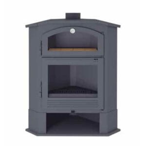 FM Poêle à bois d'angle en acier CH-4 R 9,5kW avec four