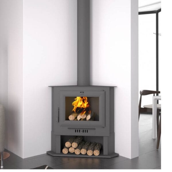 FM Poêle à bois d'angle en acier CH-5 9,5kW – Image 2