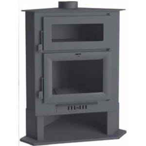 FM Poêle à bois d'angle en acier CH-5 H 11kW avec four