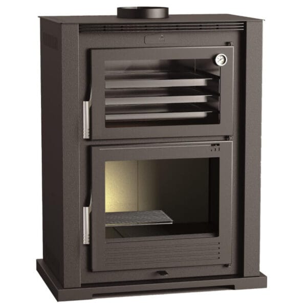 FM Poêle à bois acier HL-100 9,5kW avec four