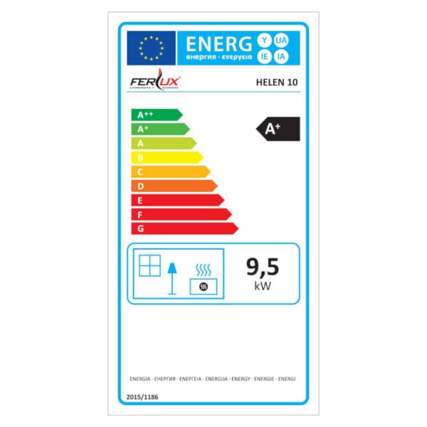 FERLUX Poêle à granulés HELEN 10kW Noir Magique – Image 5