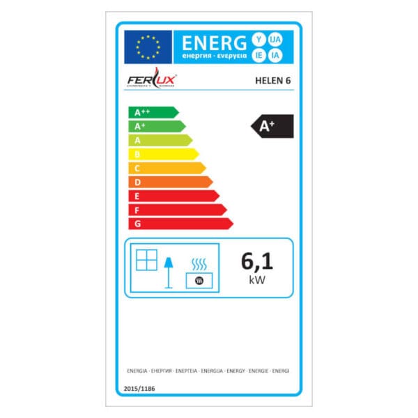 FERLUX Poêle à granulés HELEN 6kW Noir Magique – Image 5