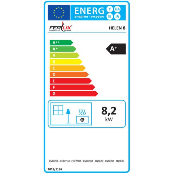 FERLUX Poêle à granulés HELEN 8kW Noir Magique – Image 5