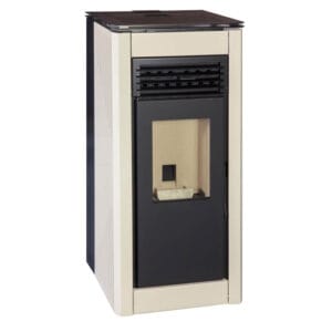 FERLUX Poêle à granulés (Pellets) NATALIA 10kW blanc perlé - façade fonte